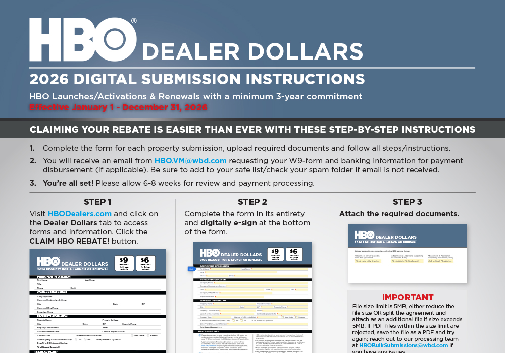 HBO Dealer Dollars Instructions