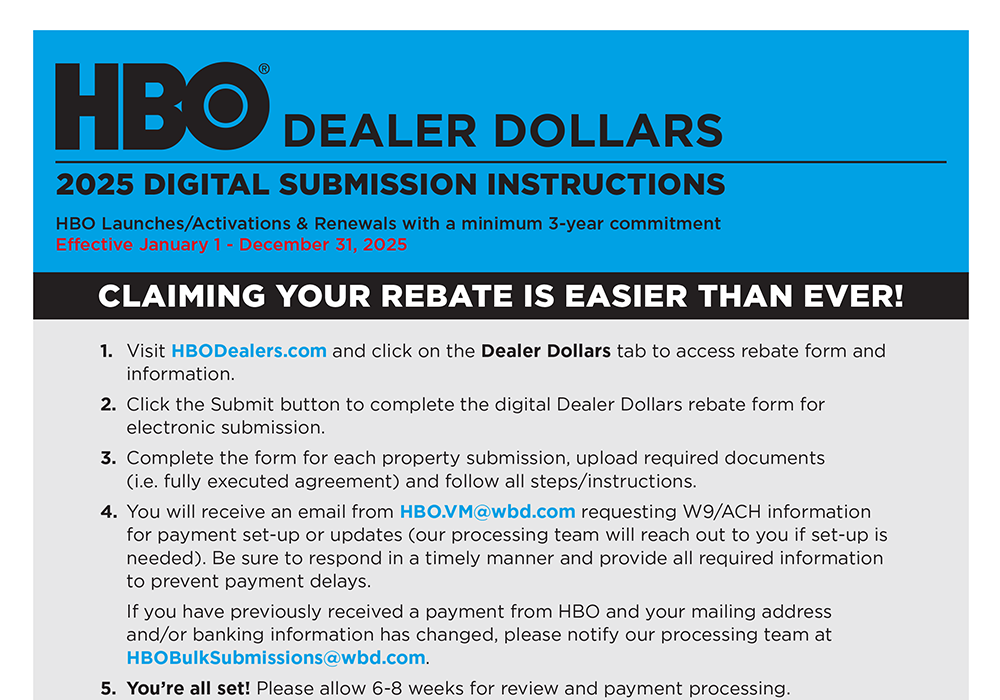 HBO Dealer Dollars Instructions